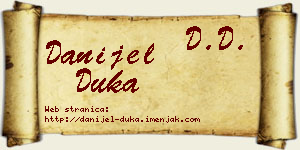 Danijel Duka vizit kartica